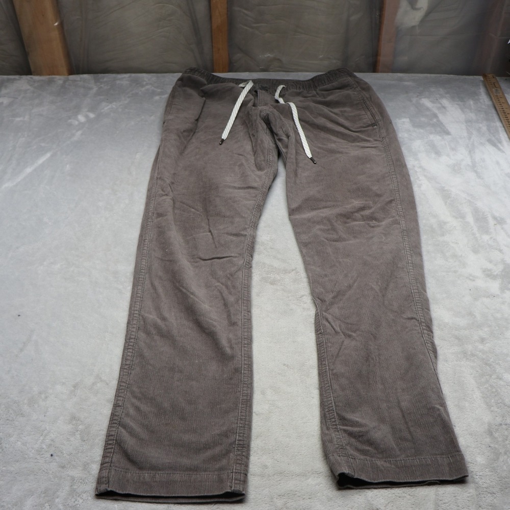 Vuori Pants Mens Medium Grey Optimist Corduroy Drawstring Waist‎ Stretch 30x30